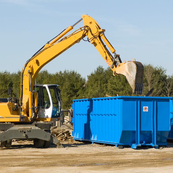 are there any restrictions on where a residential dumpster can be placed in Termo California